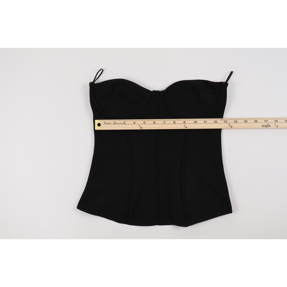 Zara Corset Top Bustier Strapless Black Solid Medium NWT - Picture 4 of 8